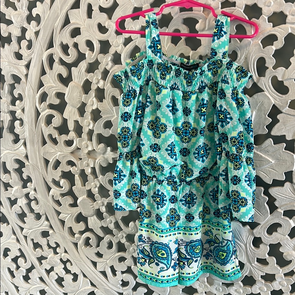 Floral Blue Kids One Piece